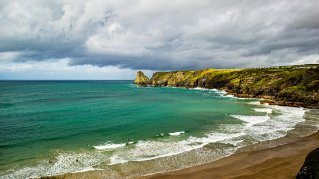 Bossiney Cove beach in summer, Cornwall