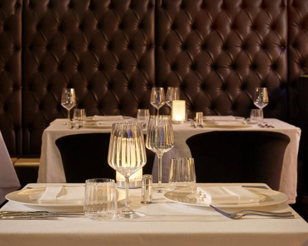 a table set doe dinner at the Bodmin Jail Hotel