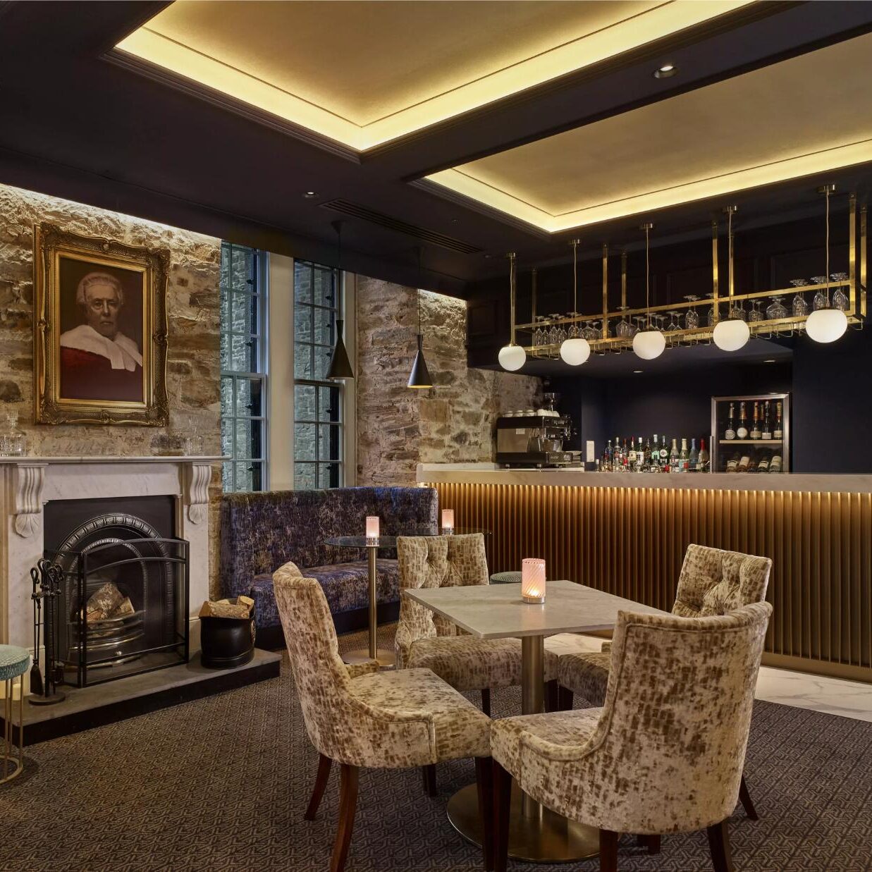 The Champagne Bar and sitting area
